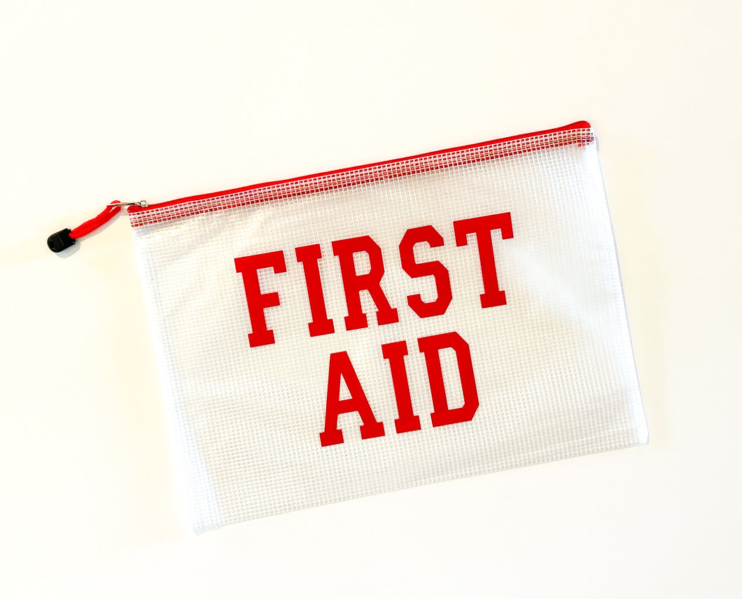 FIRST AID Waterproof PVC Pouch - Ready to Ship