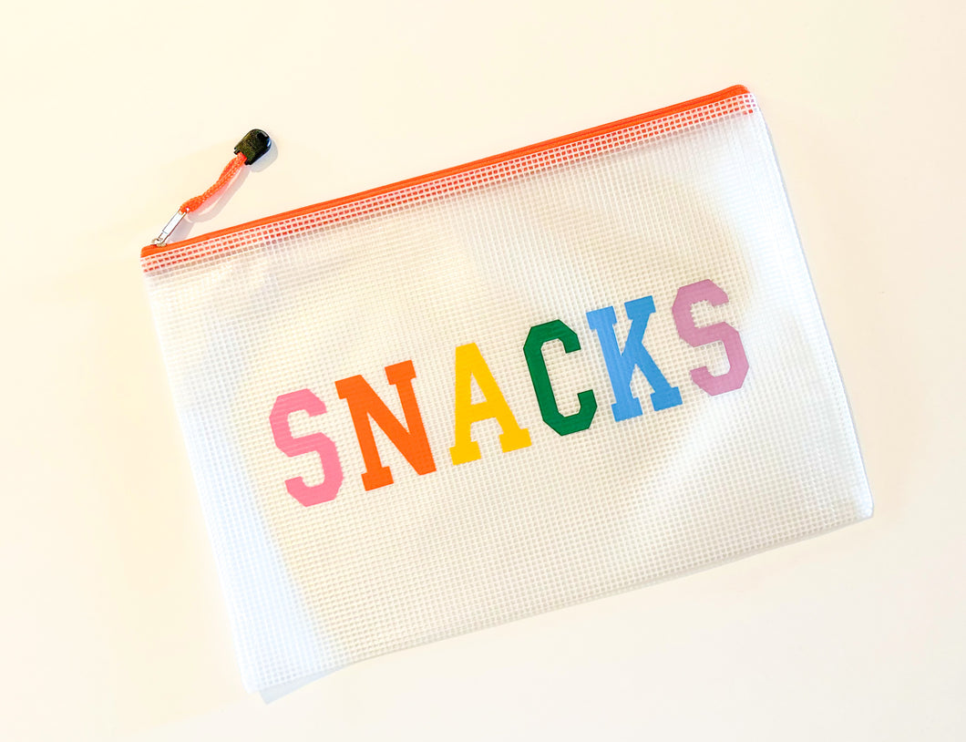 SNACKS Waterproof PVC Pouch - Ready to Ship