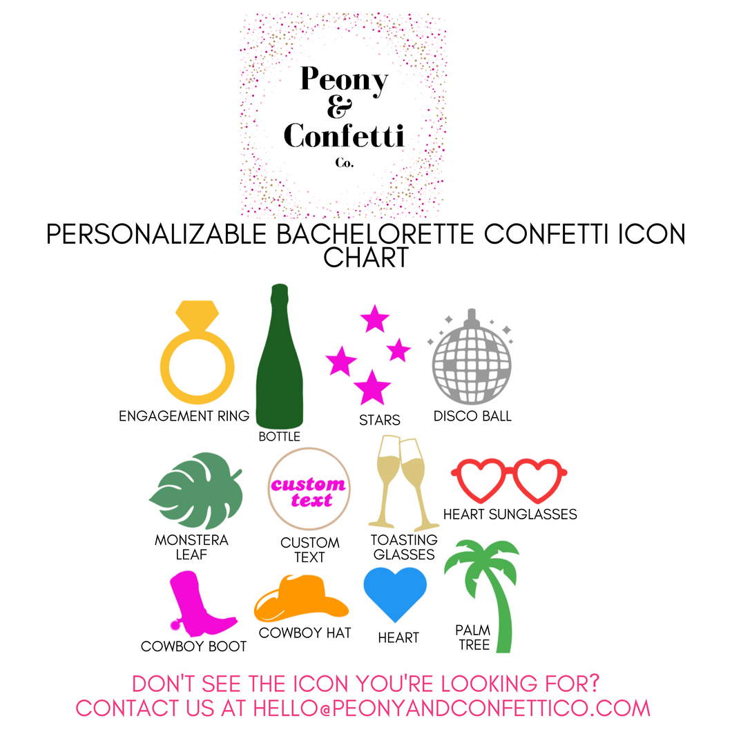 Personalizable Bachelorette Confetti (100 pieces)