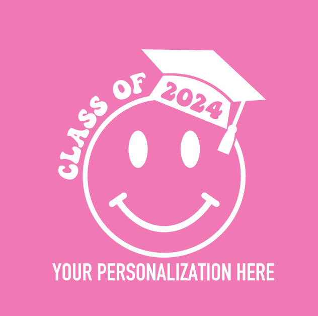 Personalizable Class of 2024 Smiley Face Cups