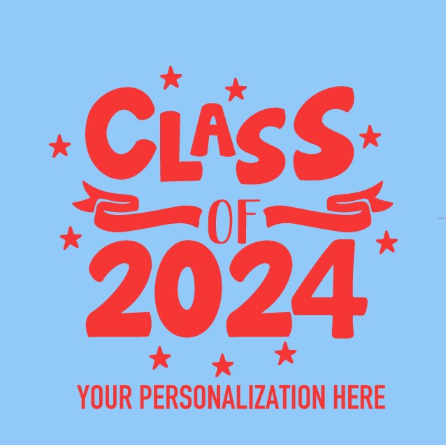 Personalizable Class of 2024 with Stars & Streamers Cups