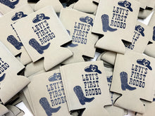 Load image into Gallery viewer, Personalized First Rodeo Neoprene Koozies with Hat &amp; Boot Icons
