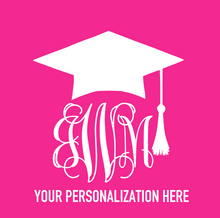 Load image into Gallery viewer, Personalizable Grad Cap with Vine Monogram Cups
