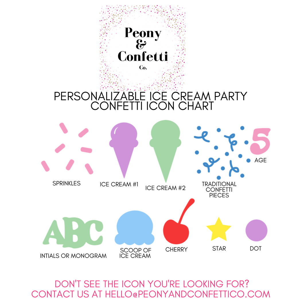 Ice Cream Party Confetti (100 Pieces)