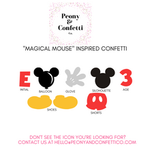 Load image into Gallery viewer, Personalizable &quot;Mickey Mouse Inspired&quot; Confetti (100 pieces)
