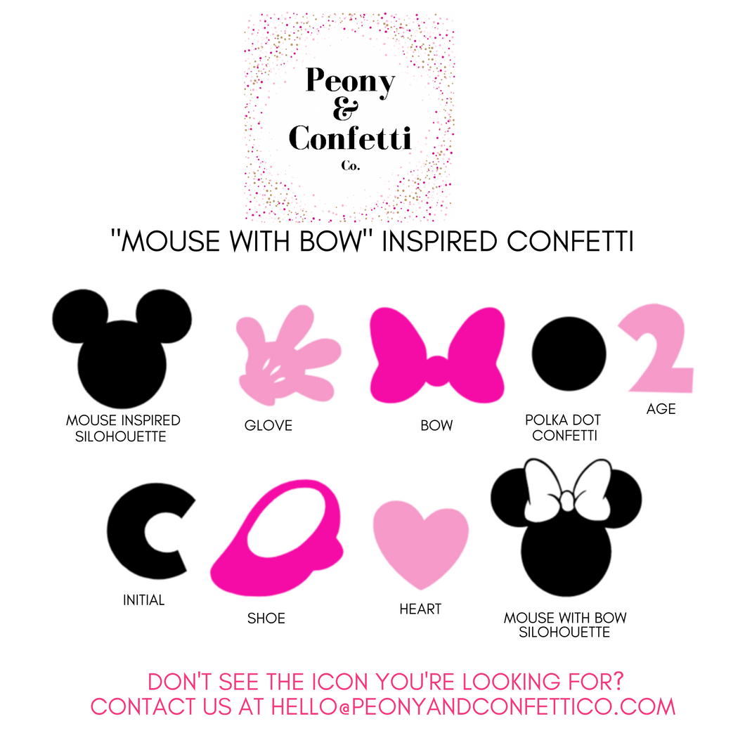 Personalizable Minnie Mouse Inspired Confetti (100 pieces)