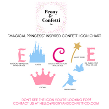 Load image into Gallery viewer, Personalizable &quot;Disney Princess Inspired&quot; Confetti (100 pieces)
