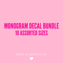 Load image into Gallery viewer, Bundle of 10 Monogram Decals Classic Vinyl
