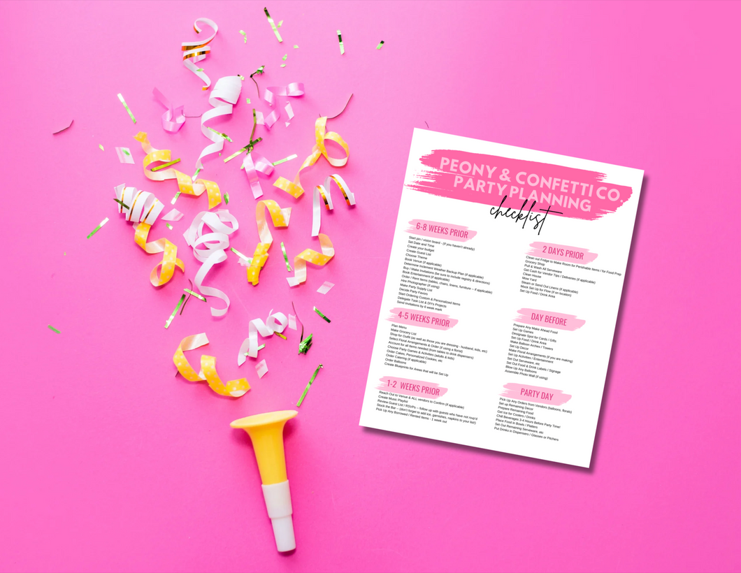 Party Planning Printable