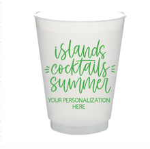 Load image into Gallery viewer, Personalizable Islands Cocktails Summer 16oz Plastic Stadium Cups
