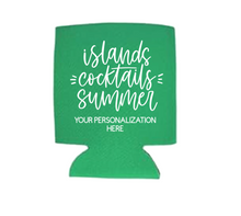 Load image into Gallery viewer, Personalizable Islands Cocktails Summer Neoprene Koozies
