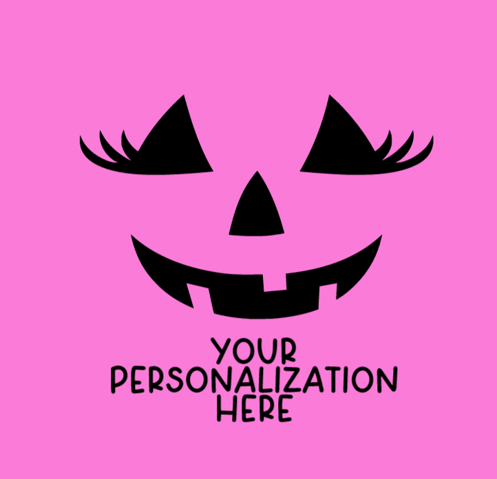 Personalizable Jack-O-Latern with Eyelashes Cups