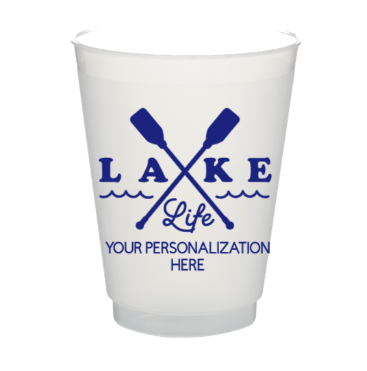 Personalizable Lake Life 16oz Plastic Stadium Cups
