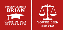 Load image into Gallery viewer, Personalizable Law School Graduation Neoprene Koozies
