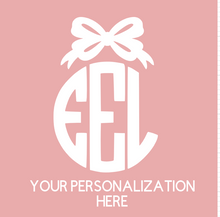 Load image into Gallery viewer, Personalizable Monogram with Bow Neoprene Koozies
