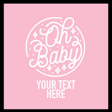 Load image into Gallery viewer, Personalizable &quot;Oh Baby with Stars&quot; Neoprene Koozies
