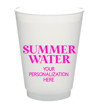 Load image into Gallery viewer, Personalizable Summer Water 16oz Plastic Stadium Cups
