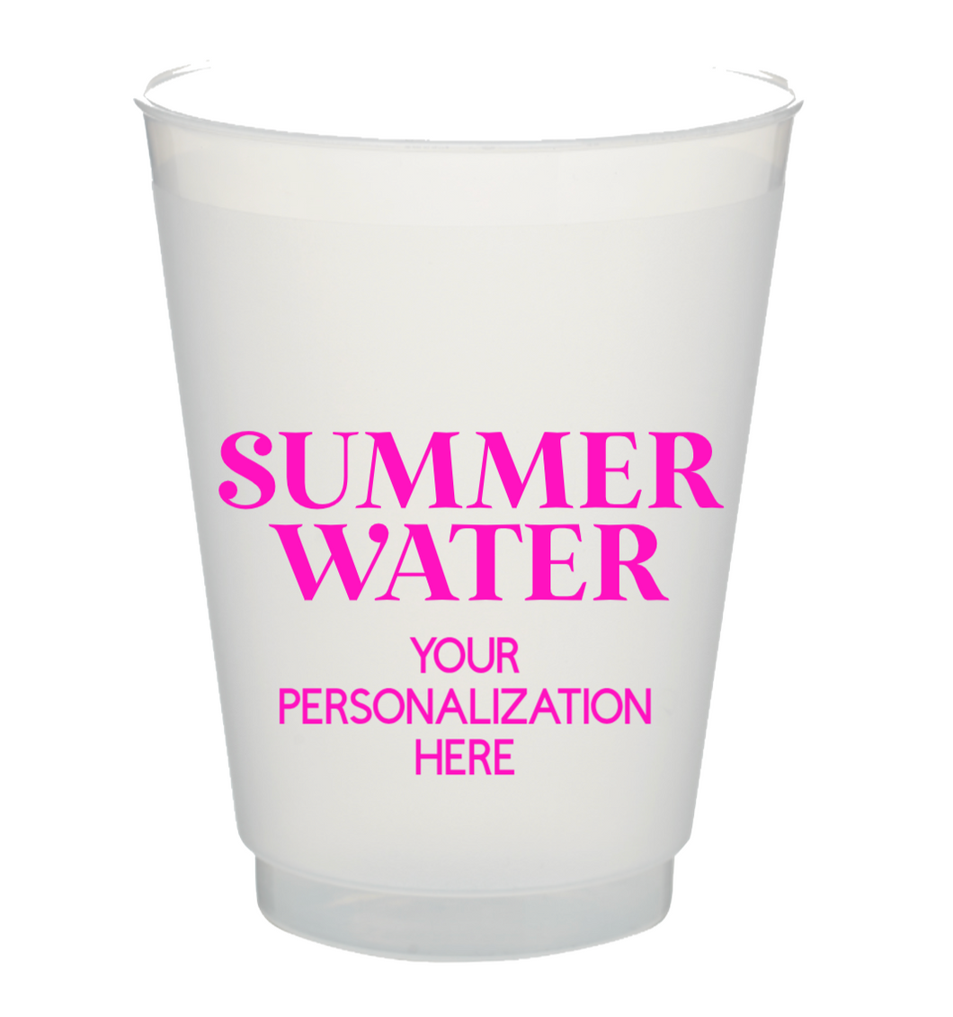 Personalizable Summer Water 16oz Plastic Stadium Cups