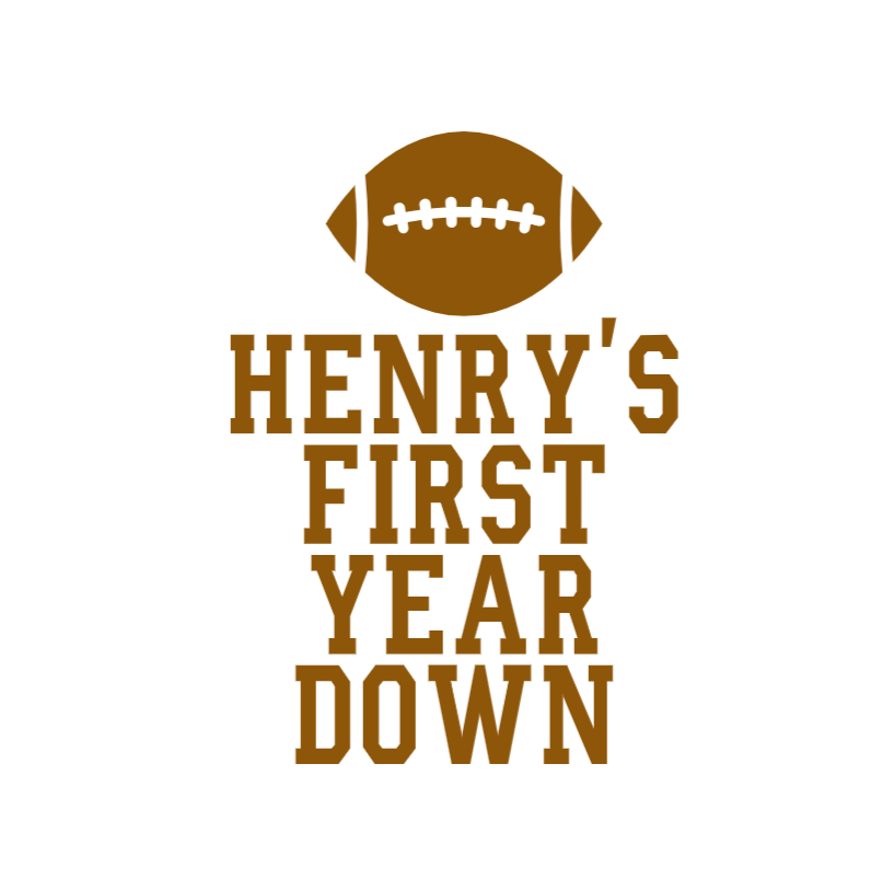 Personalized 'First Year Down' Cups 16oz Plastic Stadium Cups