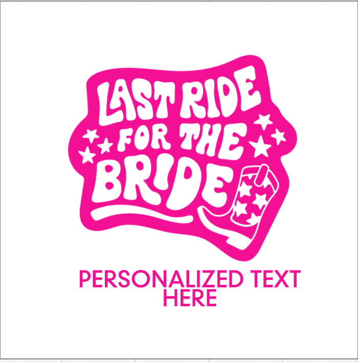 Personalizable 'Last Ride for the Bride' Rodeo Theme Bachelorette Cups 16oz Plastic Stadium Cups