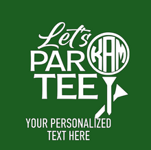 Load image into Gallery viewer, Personalizable &quot;Let&#39;s Par-tee Monogrammed Golf Ball&quot; Neoprene Koozies
