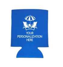 Load image into Gallery viewer, Personalizable Poolside Chairs Neoprene Koozies
