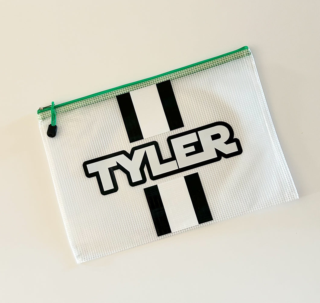 “Star Wars Inspired” Personalized Cabana Stripe Waterproof Pouch