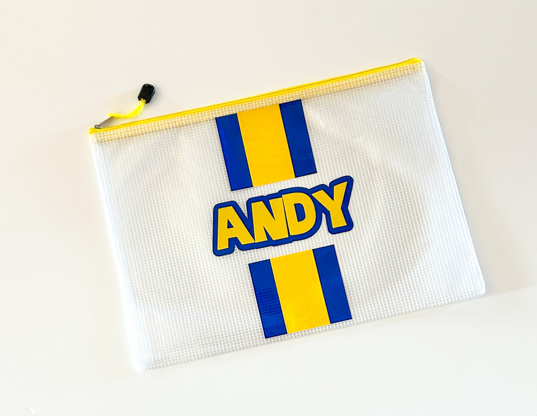 “Toy Story Inspired” Personalized Cabana Stripe Waterproof Pouch