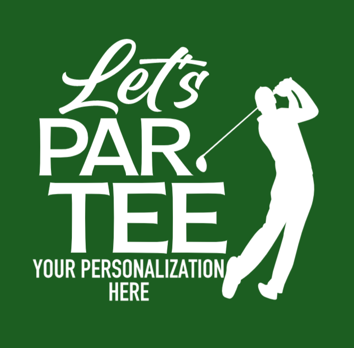 Personalizable Lets ParTEE (with Golfer Silhouette) Cups
