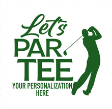 Load image into Gallery viewer, Personalizable Lets ParTEE (with Golfer Silhouette)  Neoprene Koozies
