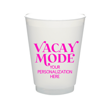 Load image into Gallery viewer, Personalizable Vacay Mode 16oz Plastic Stadium Cups
