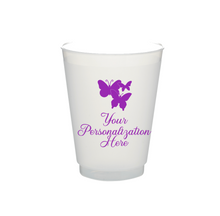 Load image into Gallery viewer, Personalizable Butterfly 16oz Plastic Cups

