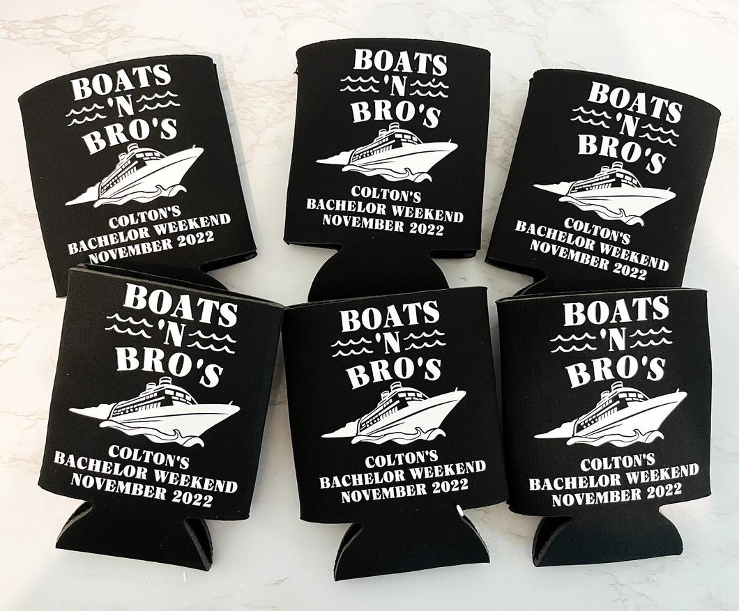Personalized Cruise Bachelor / Bachelorette Neoprene Koozies