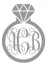Load image into Gallery viewer, Engagement Ring Monogram Decal

