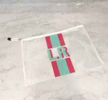 Load image into Gallery viewer, Monogram Cabana Stripe Waterproof Pouch
