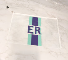 Load image into Gallery viewer, Monogram Cabana Stripe Waterproof Pouch
