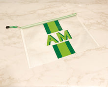 Load image into Gallery viewer, Monogram Cabana Stripe Waterproof Pouch
