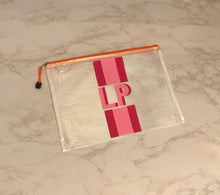 Load image into Gallery viewer, Monogram Cabana Stripe Waterproof Pouch
