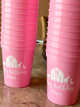 Load image into Gallery viewer, Personalized Barnyard Bash 16oz Plastic Stadium Cups
