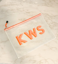 Load image into Gallery viewer, Personalized Block Letters Waterproof Zipper Pouch
