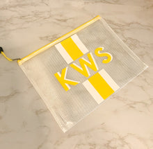 Load image into Gallery viewer, Monogram Cabana Stripe Waterproof Pouch
