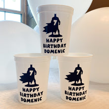 Load image into Gallery viewer, Personalized &#39;Batman Inspired&#39; 16oz Plastic Stadium Cups
