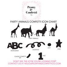 Load image into Gallery viewer, Personalizable Party Animals Confetti (100 pieces)
