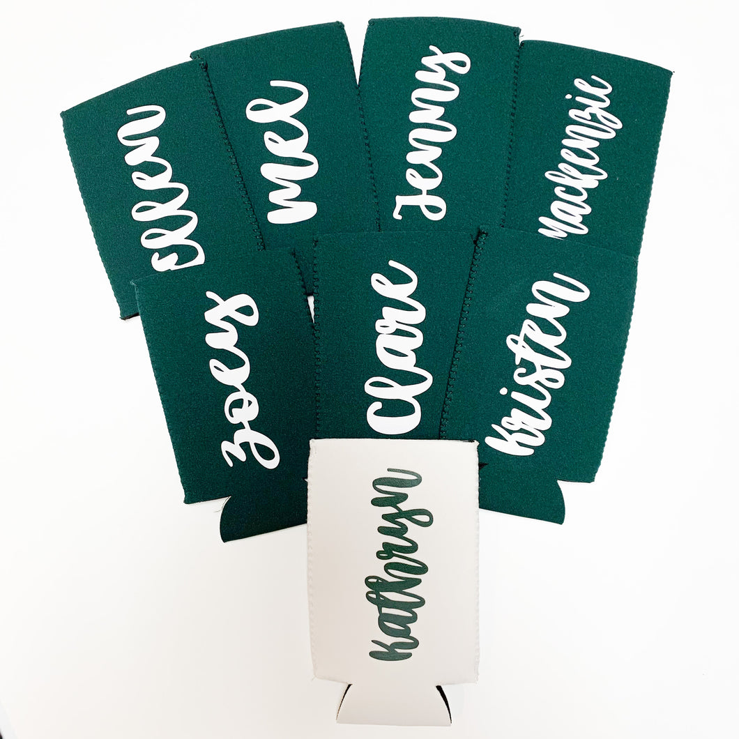 Personalized Skinny Neoprene Koozies