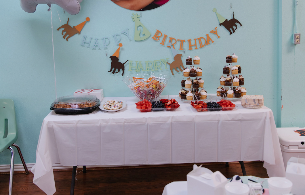 Personalized Puppy Themed Happy Birthday Banner