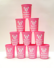 Load image into Gallery viewer, Personalized &#39;Mickey Mouse or Minnie Mouse Inspired&#39; 16oz Plastic Stadium Cups
