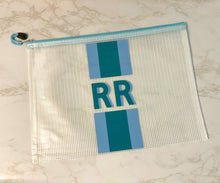 Load image into Gallery viewer, Monogram Cabana Stripe Waterproof Pouch
