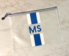 Load image into Gallery viewer, Monogram Cabana Stripe Waterproof Pouch
