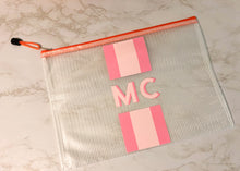 Load image into Gallery viewer, Monogram Cabana Stripe Waterproof Pouch
