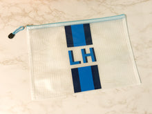 Load image into Gallery viewer, Monogram Cabana Stripe Waterproof Pouch
